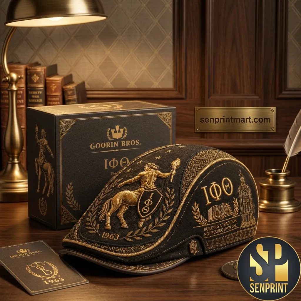 Goorin Bros Phi Theta 1963 Premium Embroidered Flat Cap