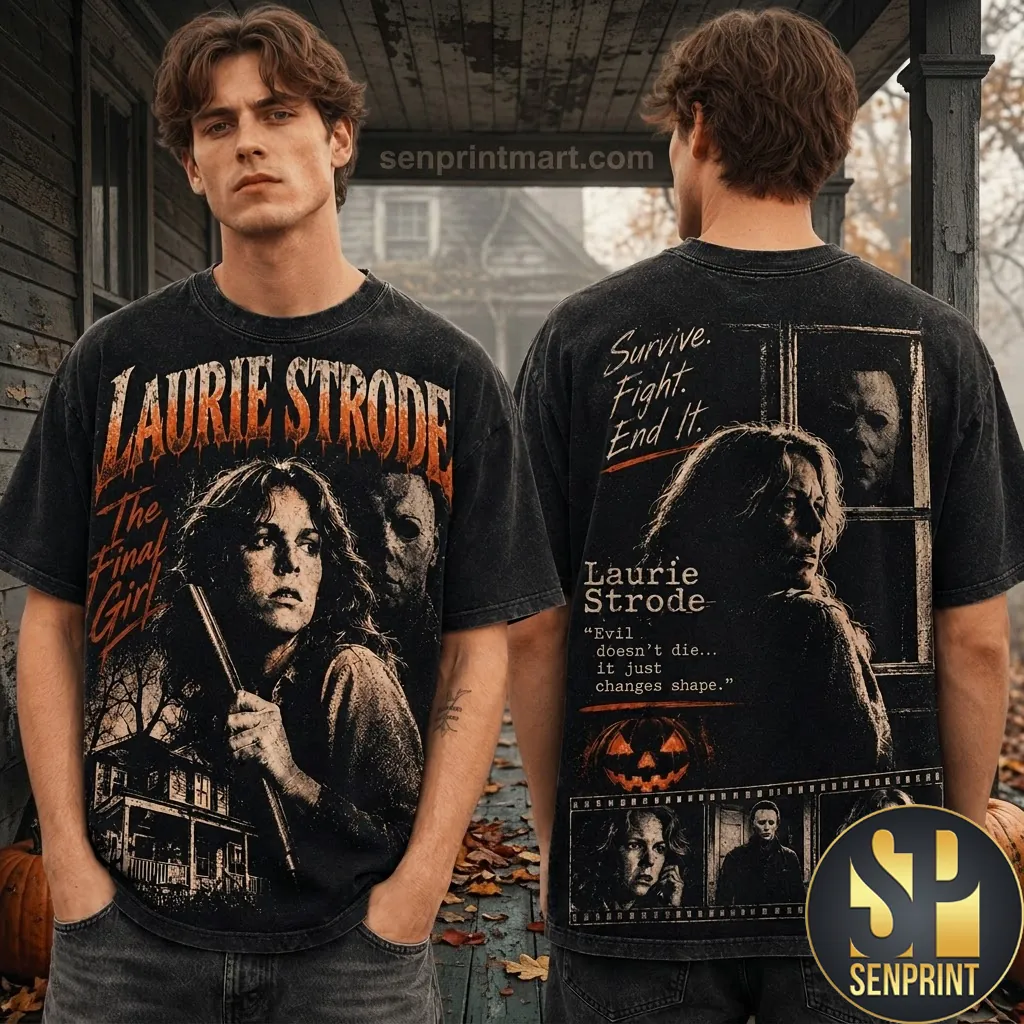 Laurie Strode Halloween Horror Movie Vintage Graphic T-Shirt