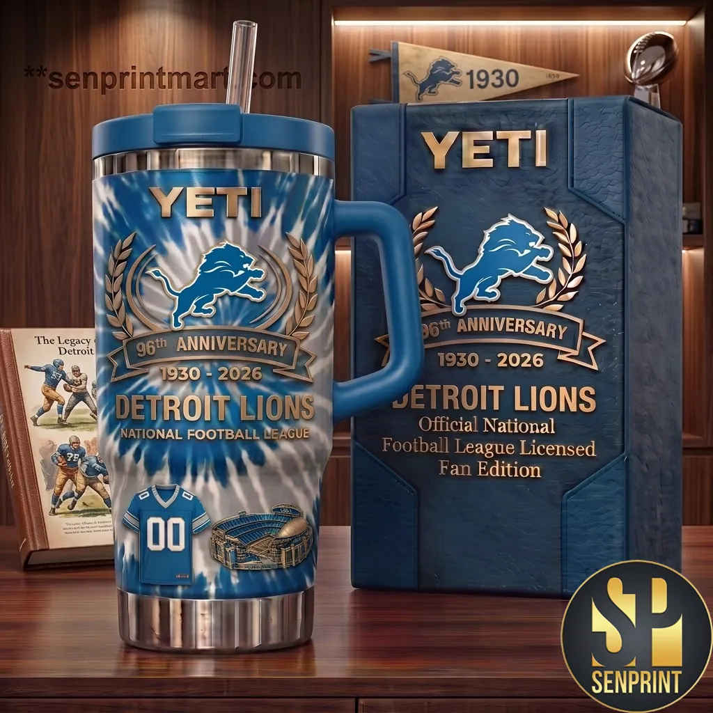 Detroit Lions 96th Anniversary 1930-2026 Commemorative Tumbler