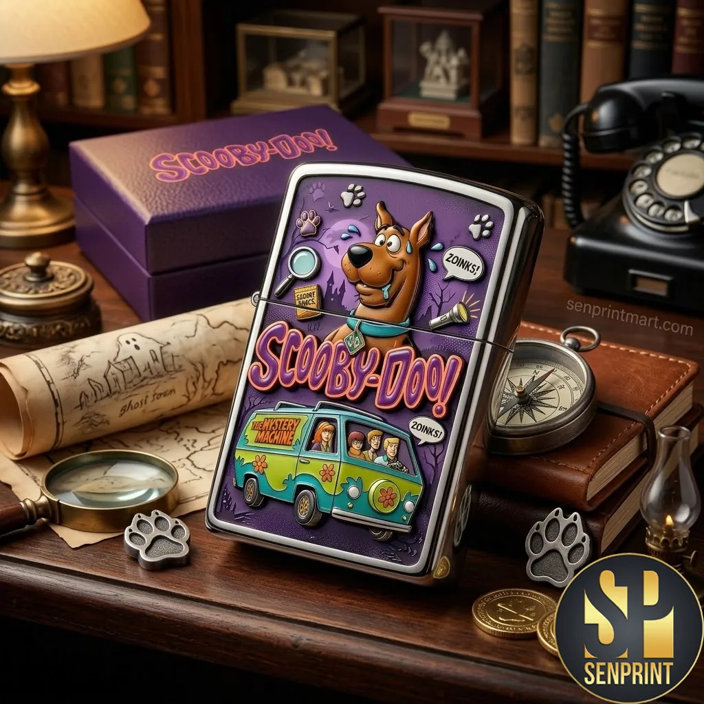 Scooby-Doo Mystery Machine 3D Embossed Metal Lighter Case