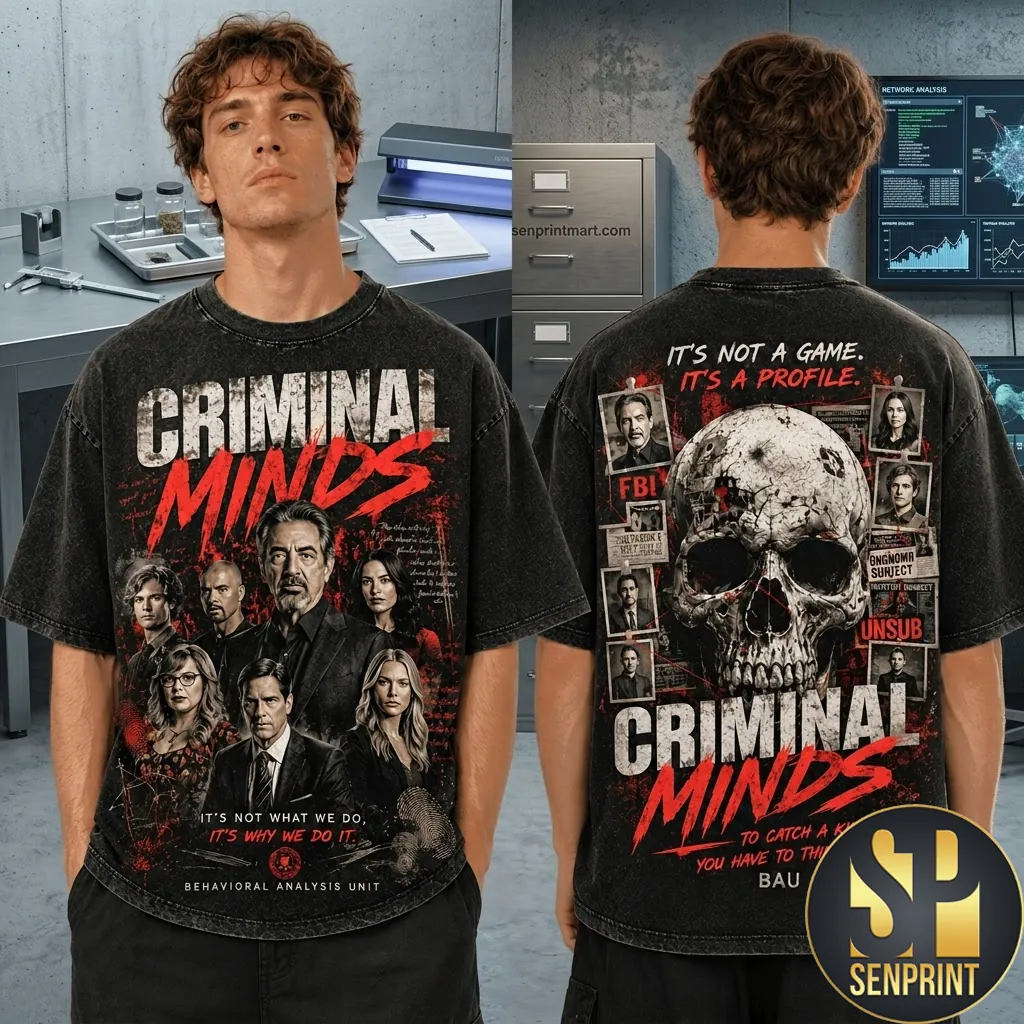 Criminal Minds Behavioral Analysis Unit Vintage Graphic T-Shirt