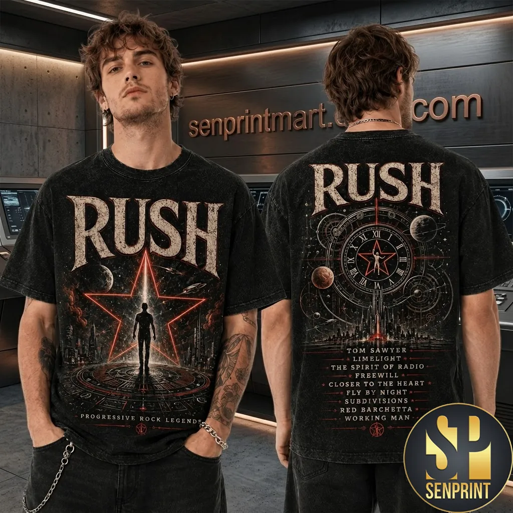 Rush Progressive Rock Legends Vintage Graphic T-Shirt