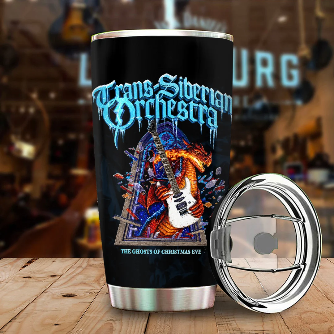 Trans-Siberian Orchestra Winter Tour 2026 The Ghosts of Christmas Eve Concert Merch Stainless Steel Tumbler Cup