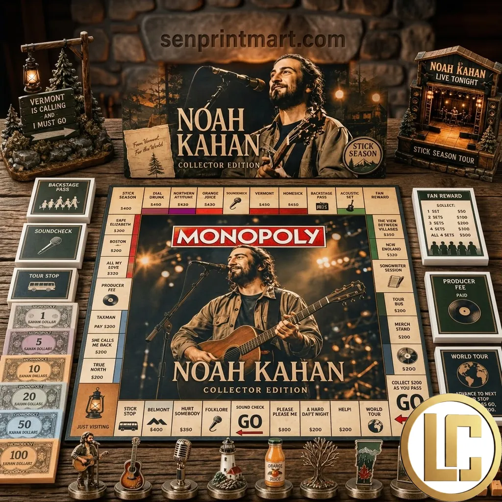Noah Kahan Stick Season Collector Edition Monopoly Board Game