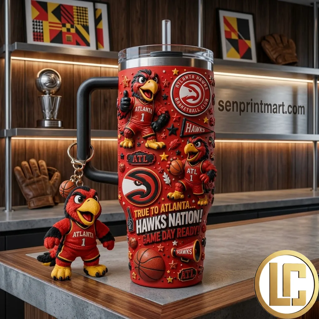 Atlanta Hawks True To Atlanta 40oz Tumbler With Handle