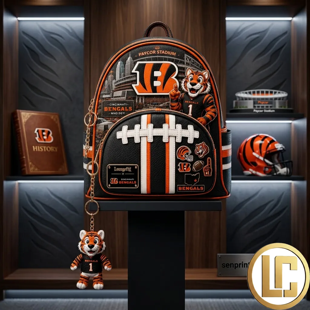 Cincinnati Bengals Paycor Stadium Premium 3D Logo Backpack