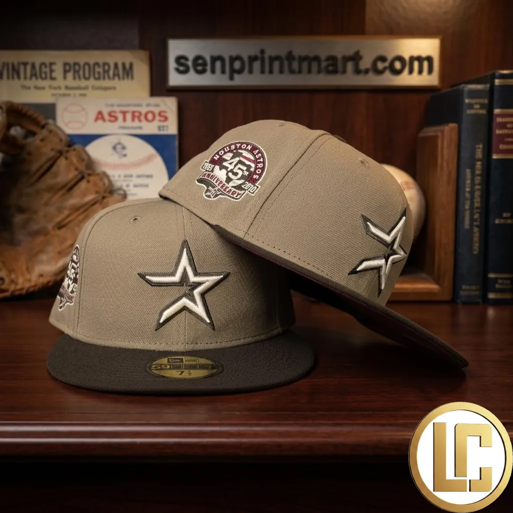 Houston Astros 45th Anniversary Khaki Brown Fitted Hat