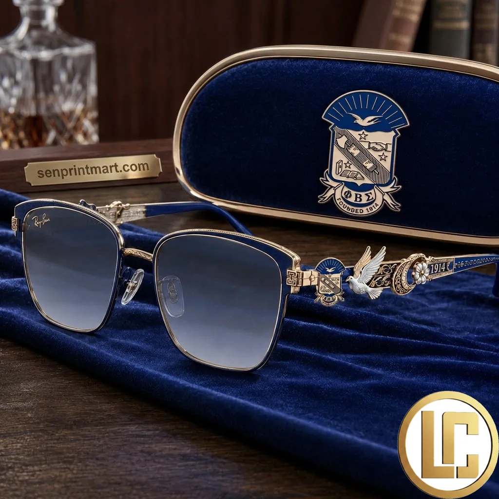 Phi Beta Sigma Premium Gold Emblem Unisex Sunglasses