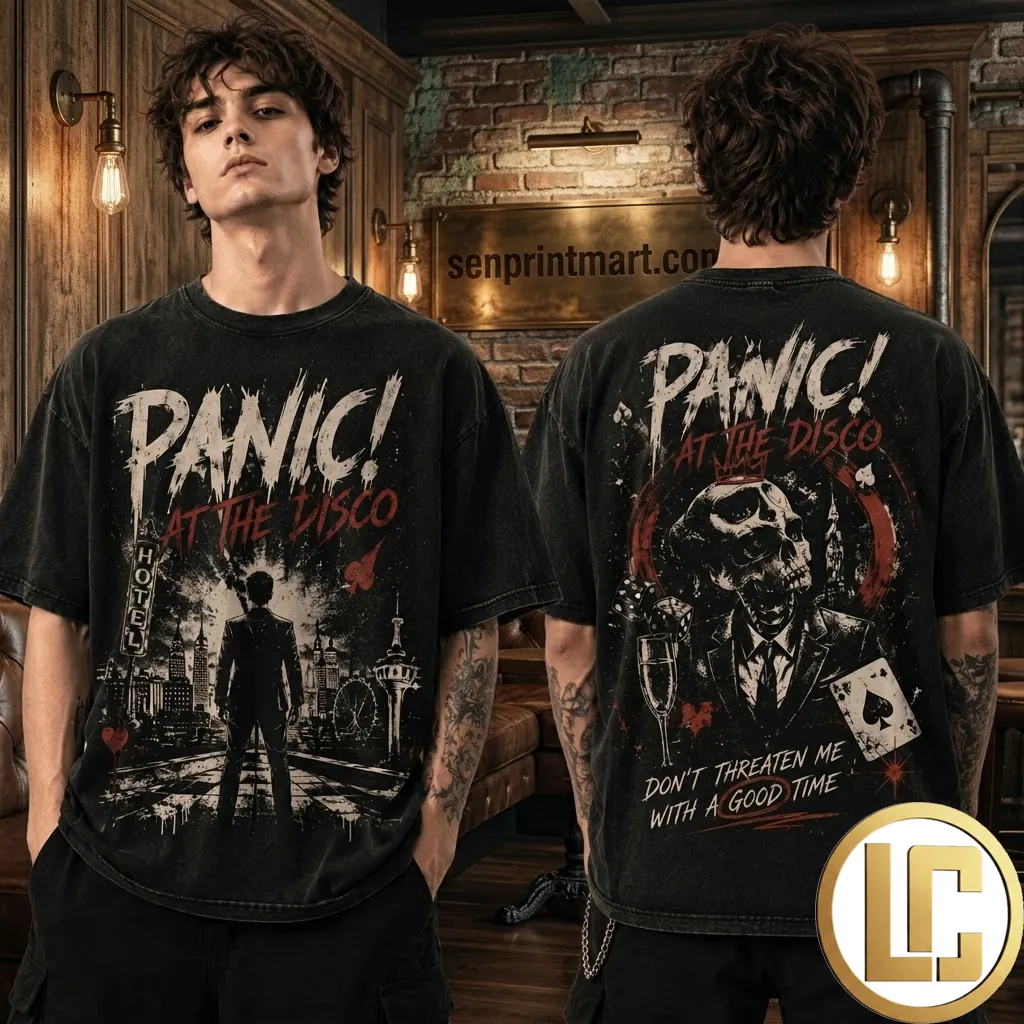 Panic At The Disco Vintage Grunge Graphic Band T-Shirt