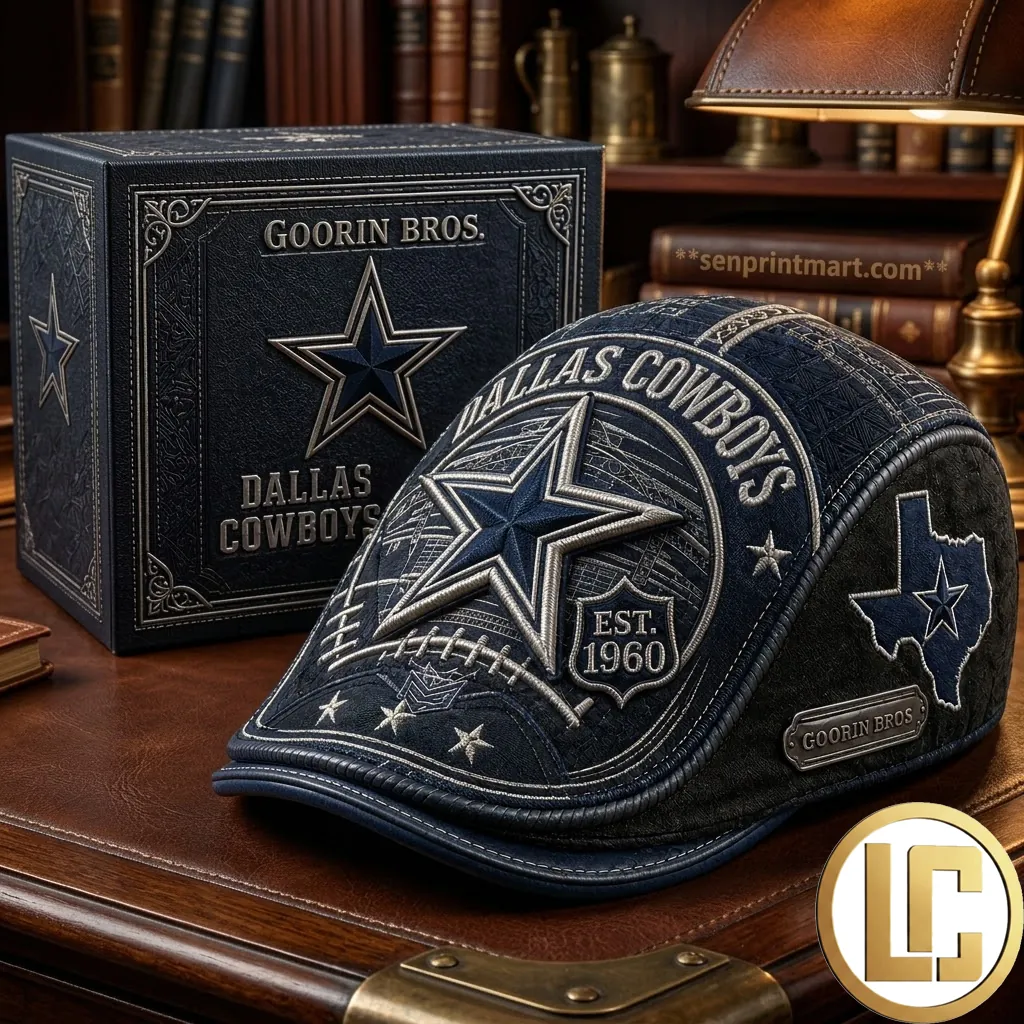 Dallas Cowboys Goorin Bros Premium Embroidered Flat Cap