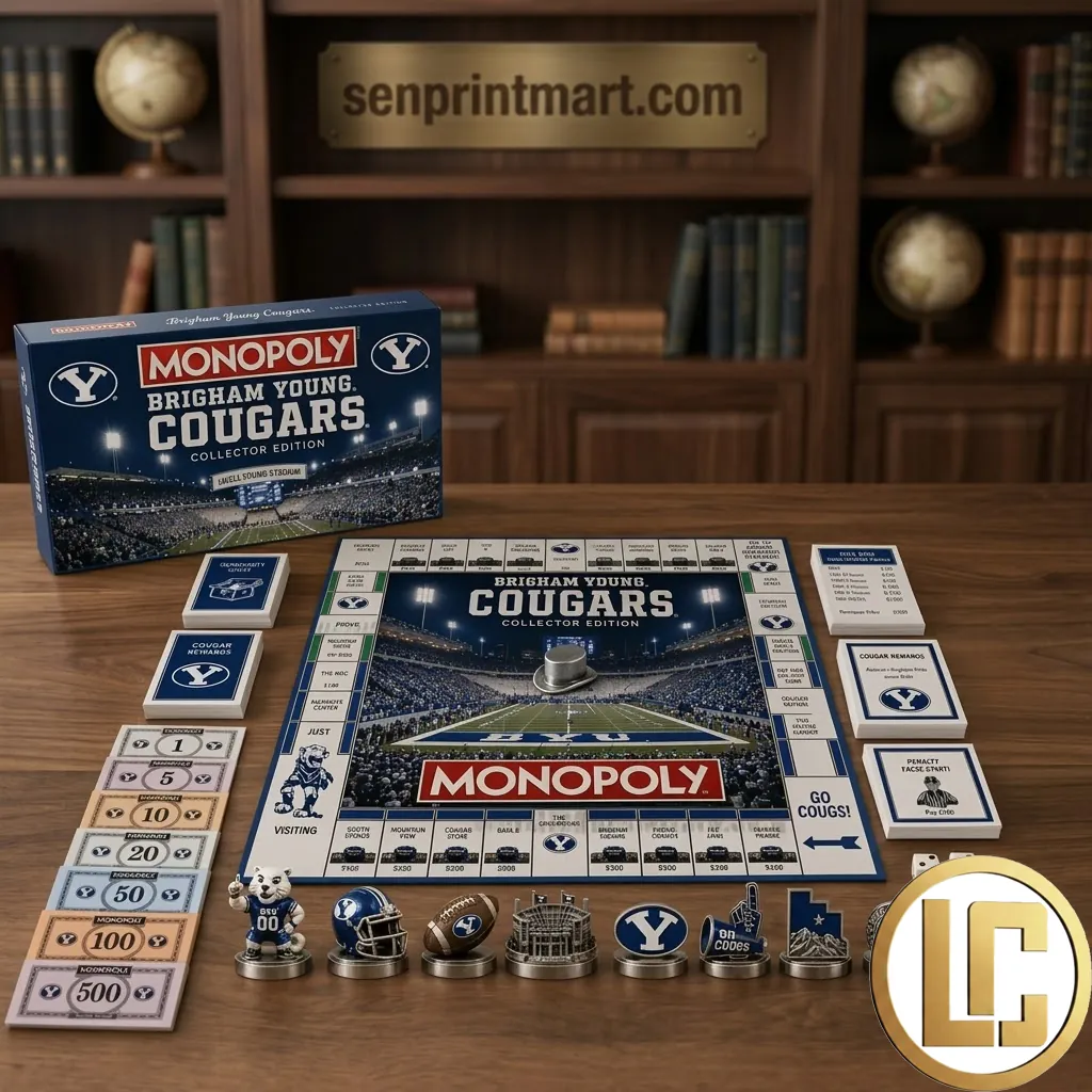 BYU Cougars Brigham Young Collector Edition Monopoly Board Game