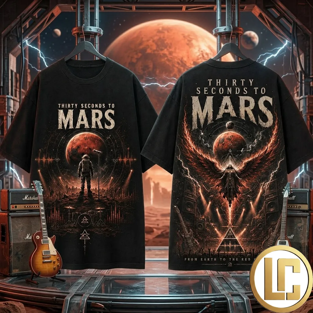 Thirty Seconds To Mars Cosmic Rock Band Graphic T-Shirt