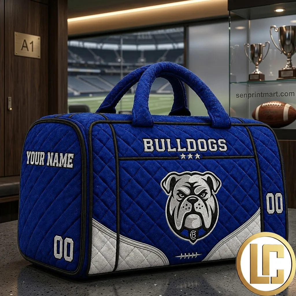 Canterbury Bulldogs Personalized Quilted Sports Duffle Bag