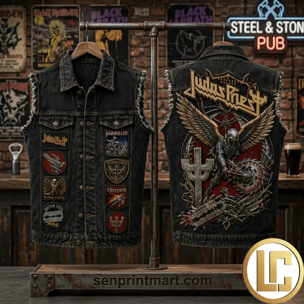 Judas Priest Painkiller Premium Heavy Metal Denim Vest