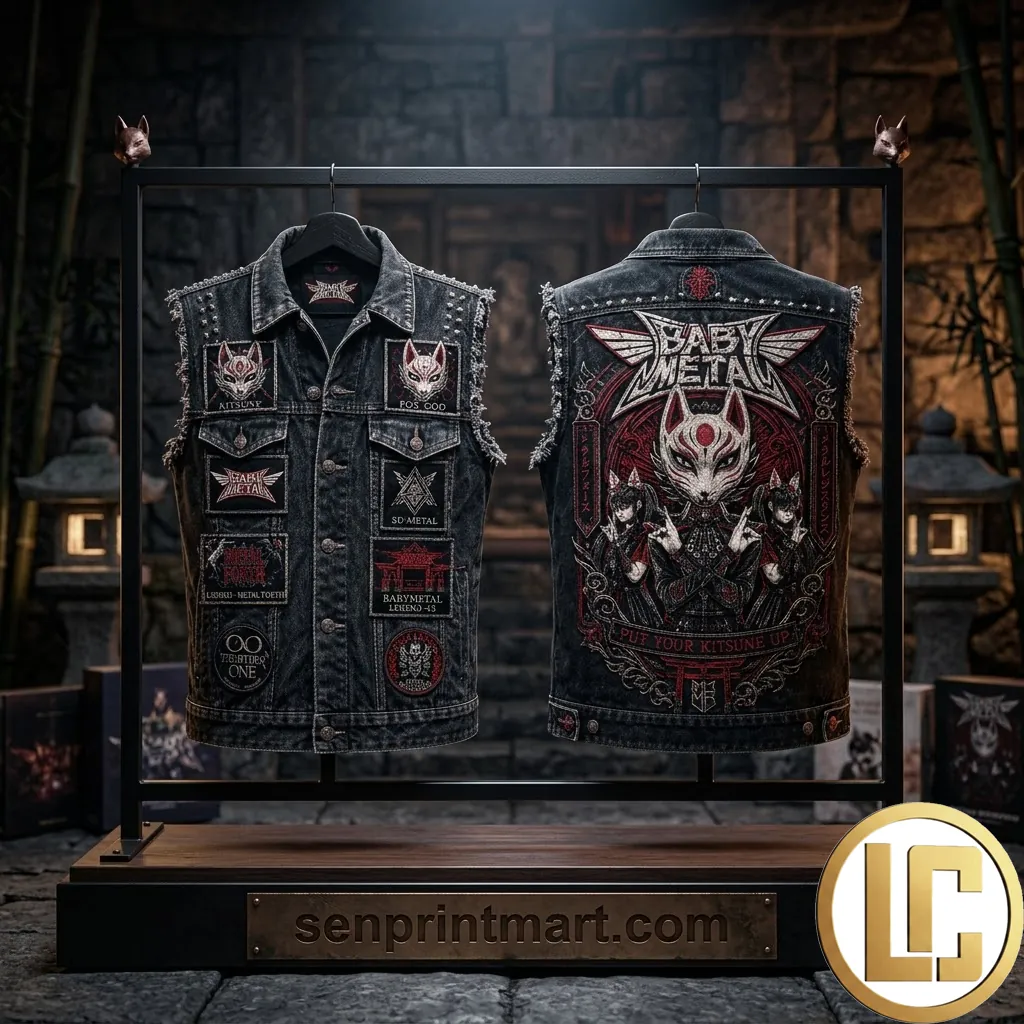 Babymetal Kitsune Premium Embroidered Denim Vest