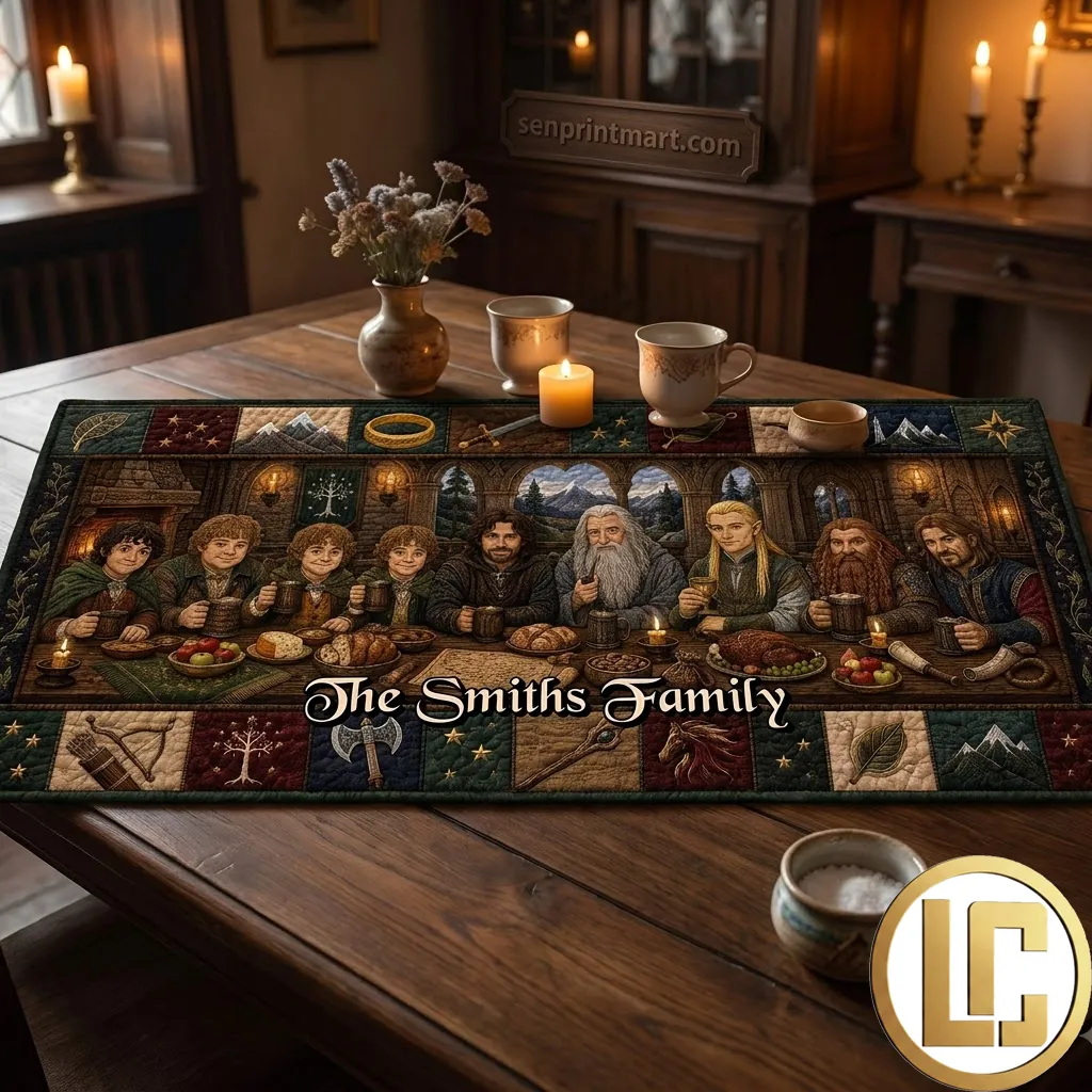 Fantasy Adventure Personalized Family Quilted Table Runner