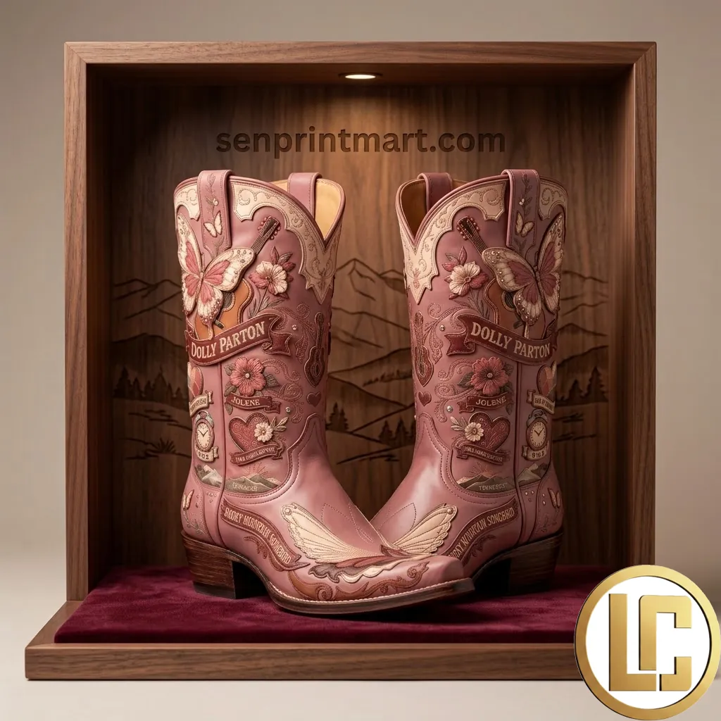 Dolly Parton Jolene Embroidered Western Cowboy Boots