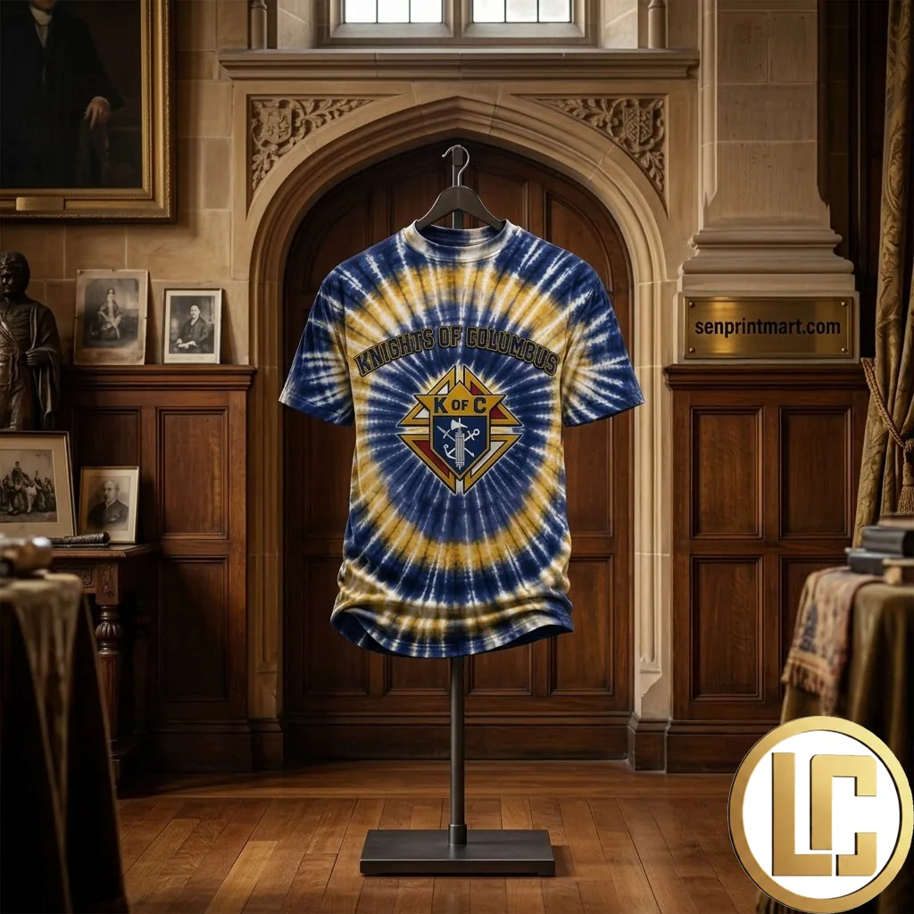 Knights Of Columbus Tie Dye Graphic Premium T-Shirt