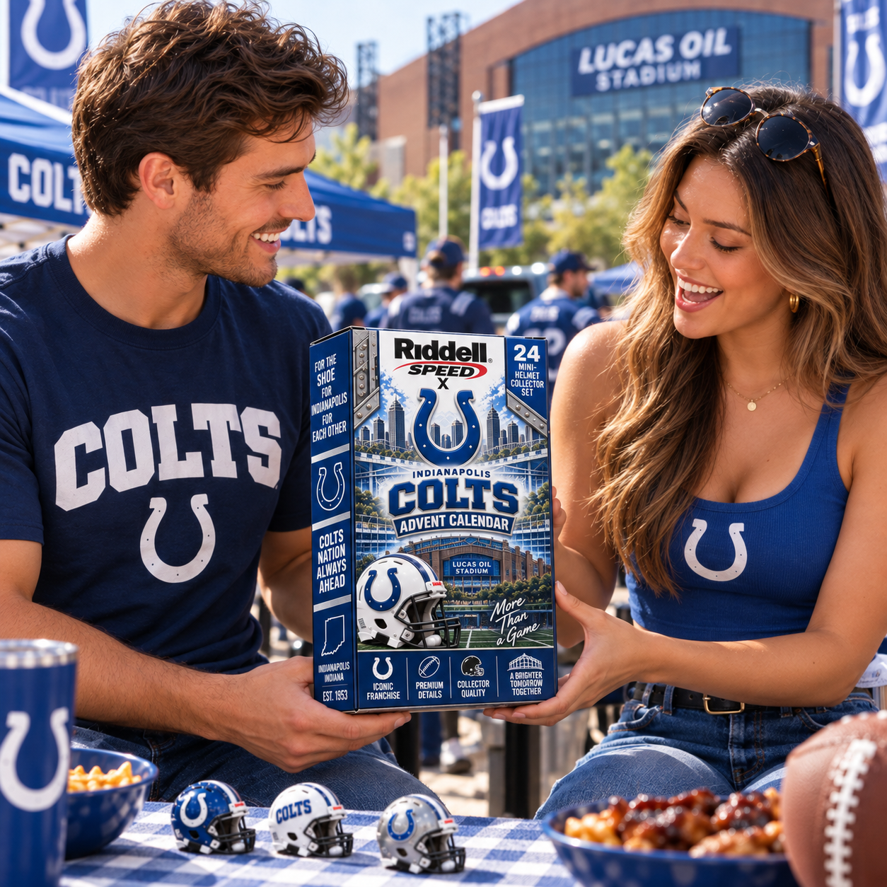 Indianapolis Colts NFL Riddell Speed Mini Helmet 24-Piece Holiday Christmas Countdown Advent Calendar Indianapolis Colts NFL Riddell Speed Mini Helmet 24-Piece Holiday Christmas Countdown Advent Calendar