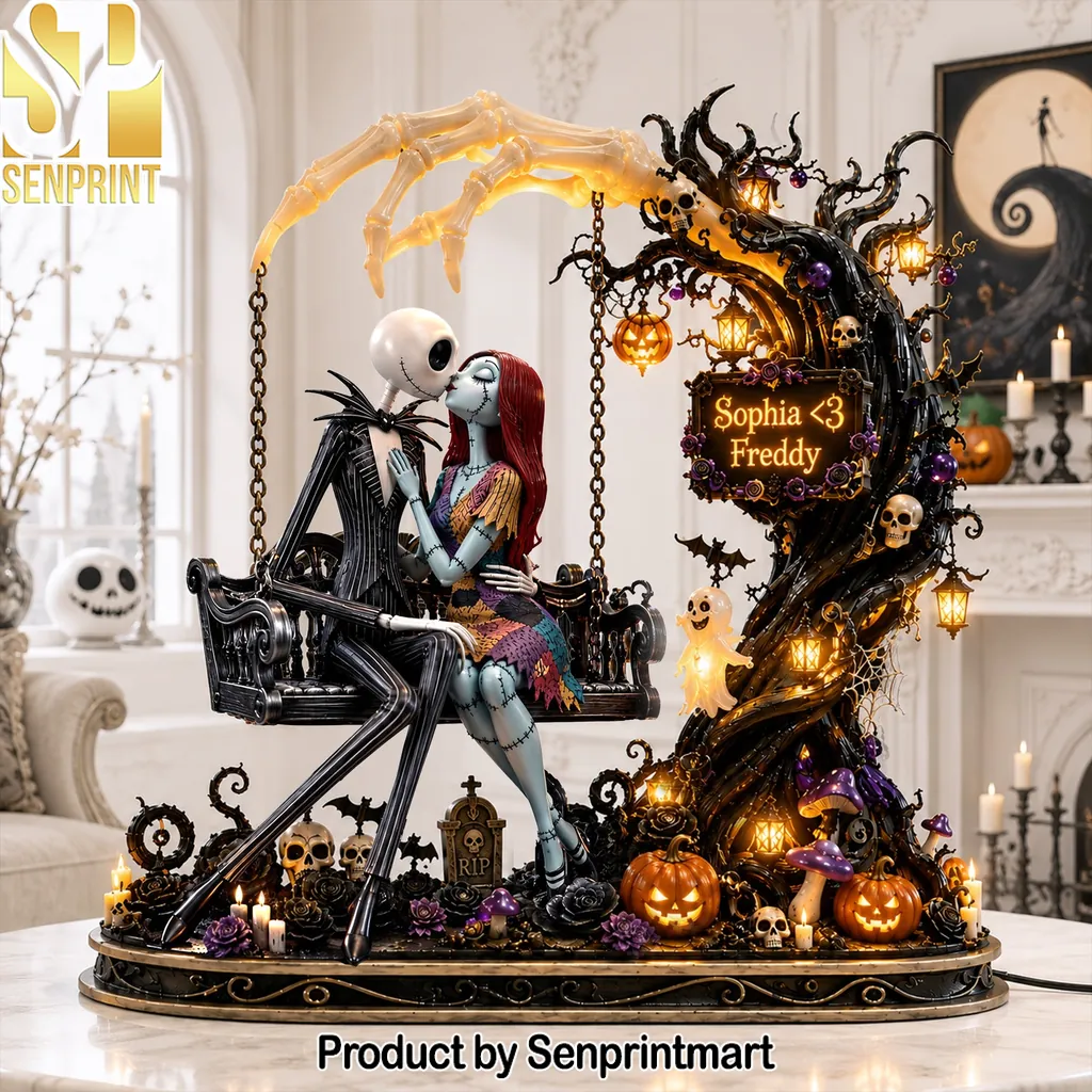Personalized Nightmare Before Christmas Jack and Sally Light Box