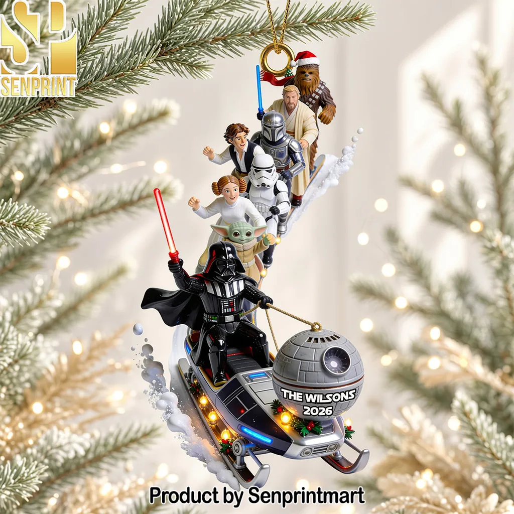 Personalized Star Wars Snow Slide Character Christmas Ornament