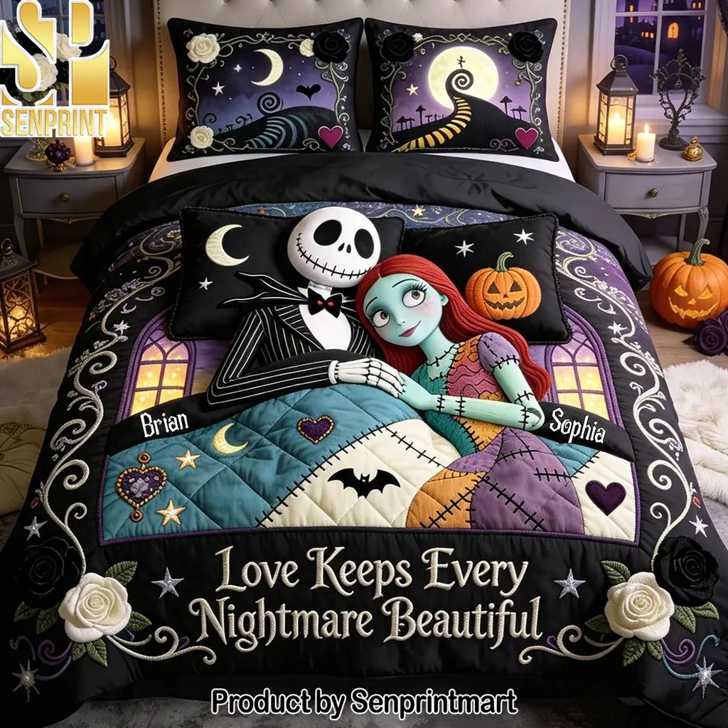 Nightmare Before Christmas Personalized Couple Bedding Set