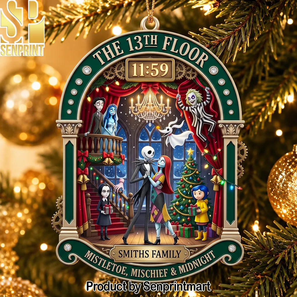 The 13th Floor Spooky Family Personalized Christmas Ornament