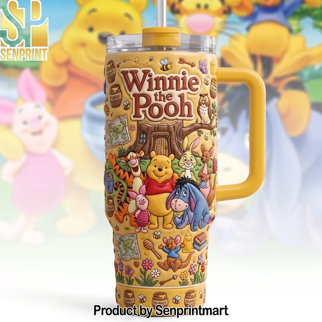 Winnie The Pooh 3D Character Adventure Travel Tumbler