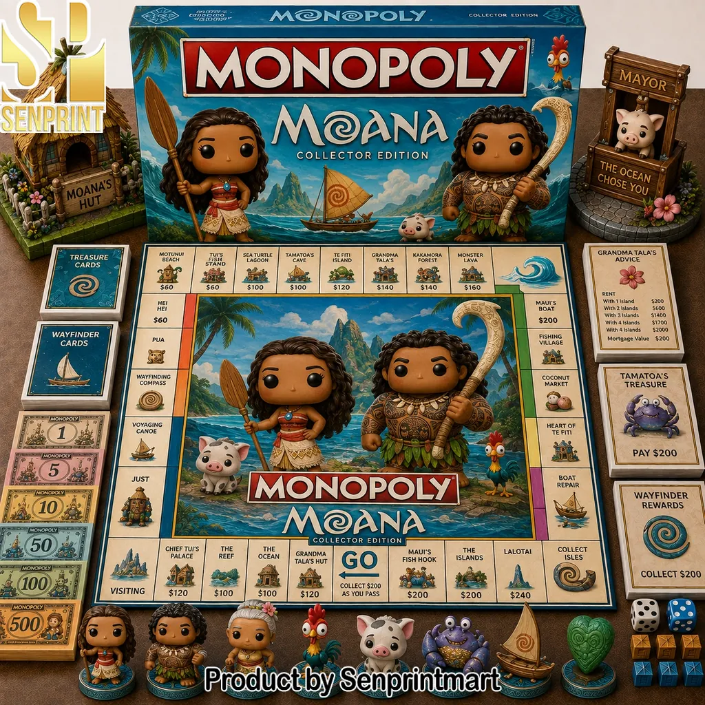Moana Monopoly Collector Edition Premium Board Game