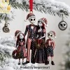 Personalized Patriotic Skeleton Family Christmas Ornament