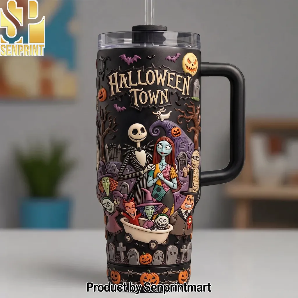 Halloween Town Nightmare 3D Personalized Insulated Tumbler
