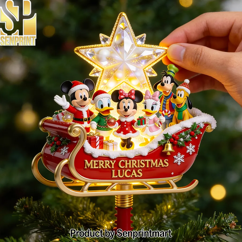 Personalized Disney Mickey and Friends Christmas Tree Topper
