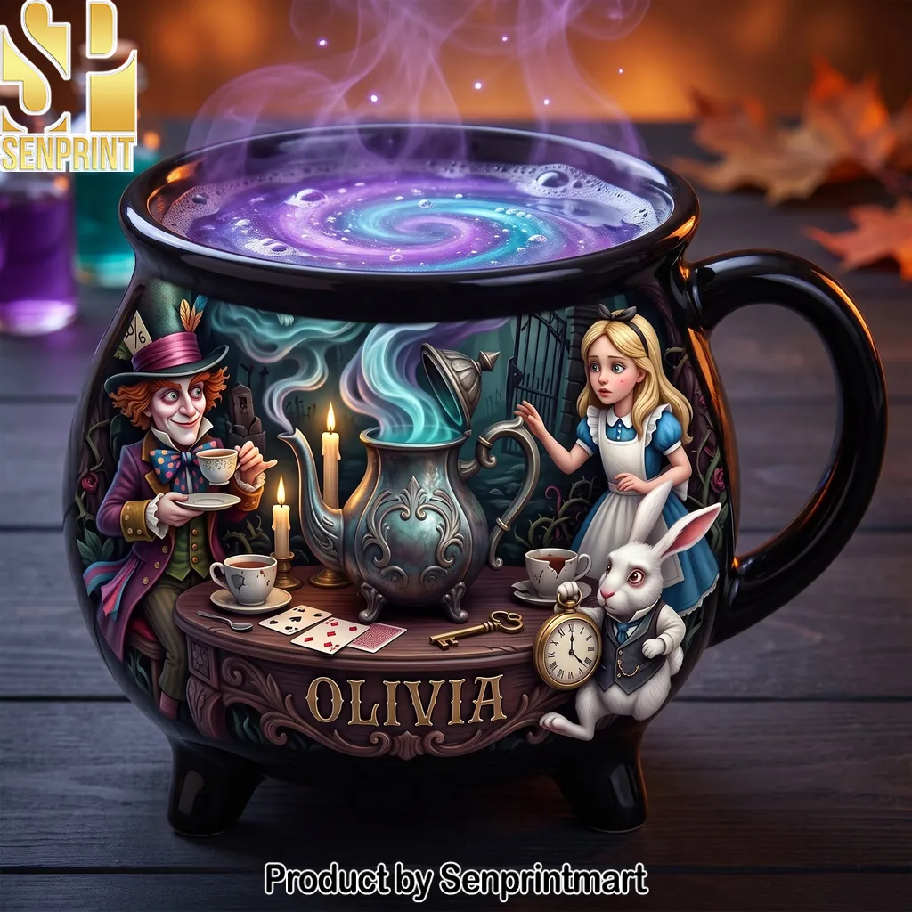 Alice In Wonderland Personalized Whimsical Cauldron Mug