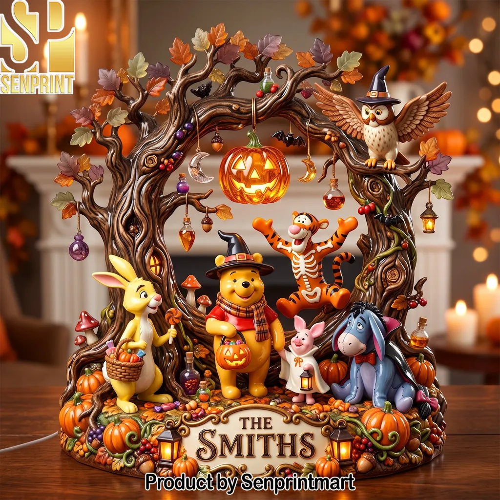 Personalized Winnie The Pooh Halloween Light Up Tabletop Decoration