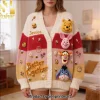 Personalized Winnie The Pooh 100th Anniversary V-Neck Cardigan