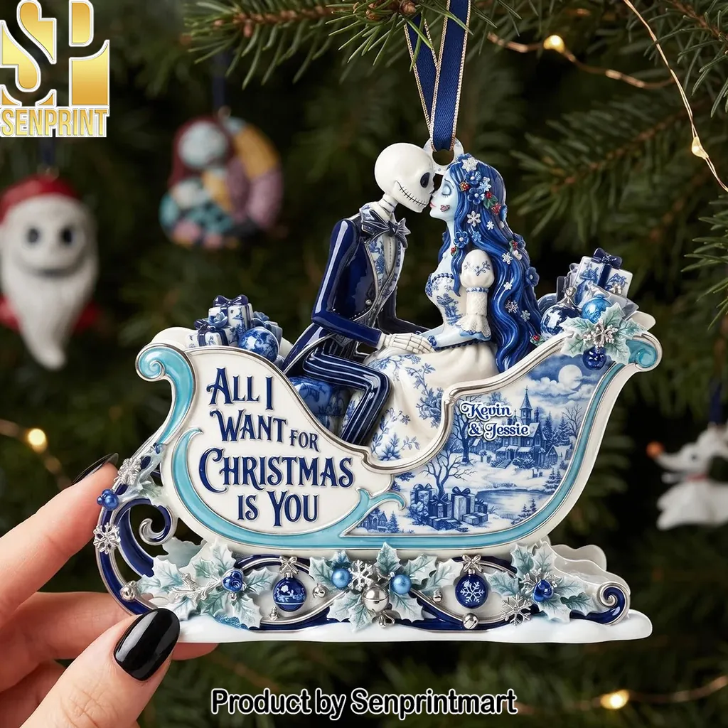 Nightmare Before Christmas Personalized Sleigh Ornament