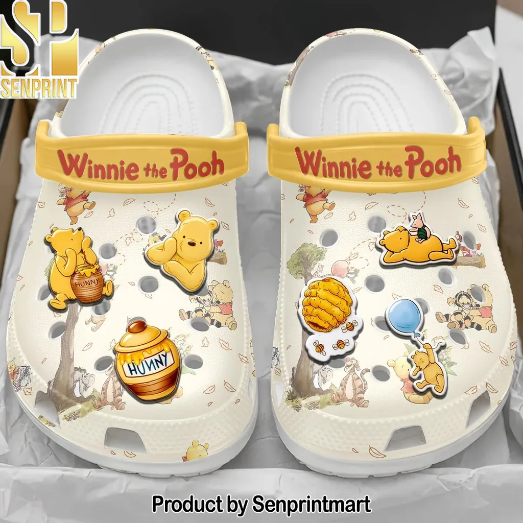 Winnie the Pooh Hunny Pot Pattern Custom Clogs