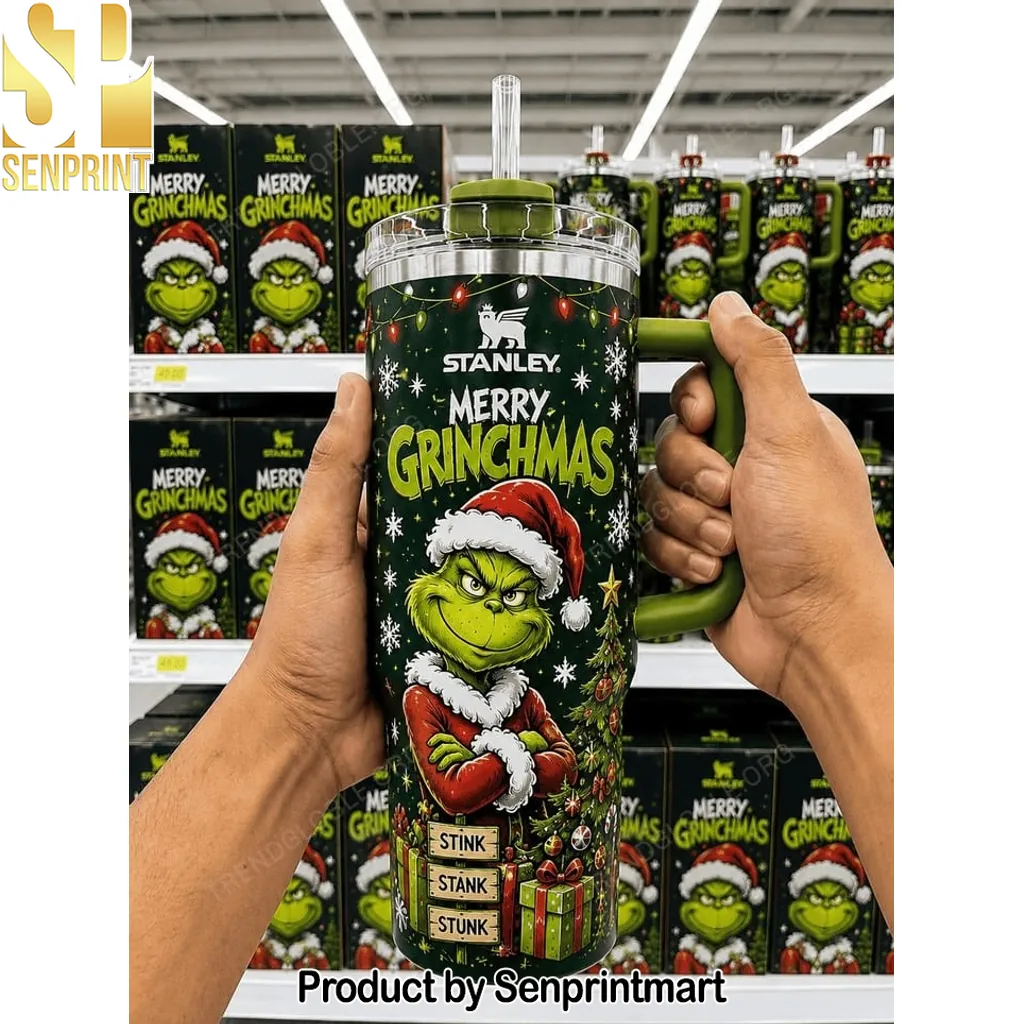Merry Grinchmas Stanley 40oz Stainless Steel Travel Tumbler