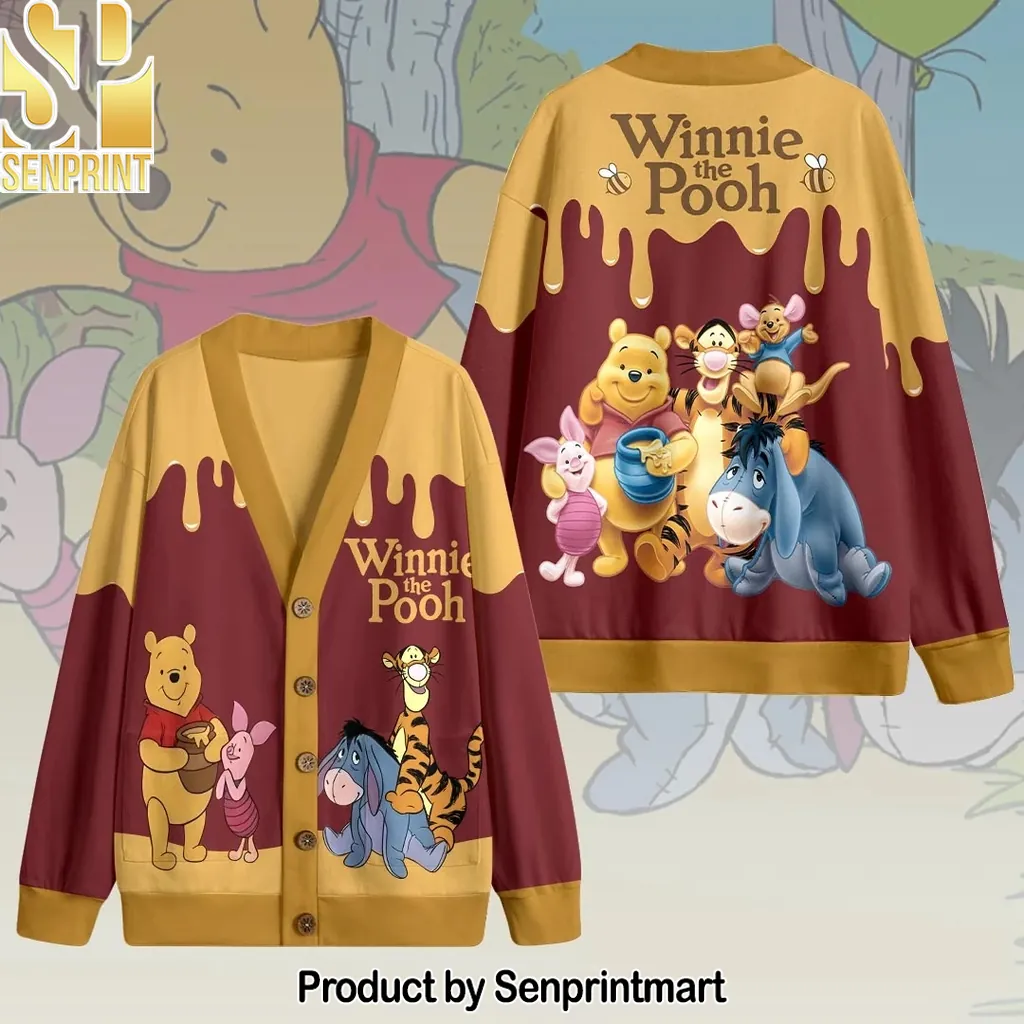 Winnie the Pooh and Friends Honey Drip Graphic V-Neck Cardigan