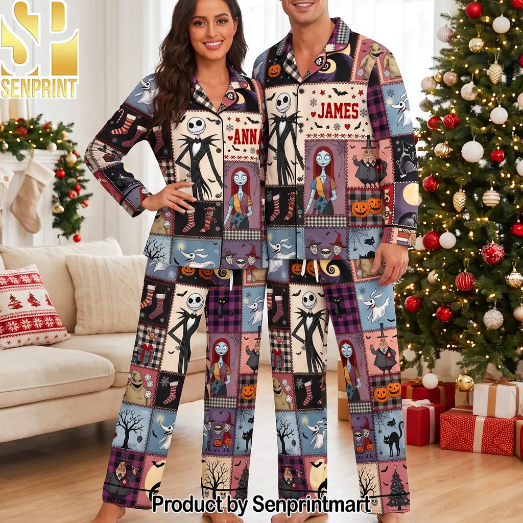 Nightmare Before Christmas Personalized Couple Pajama Set