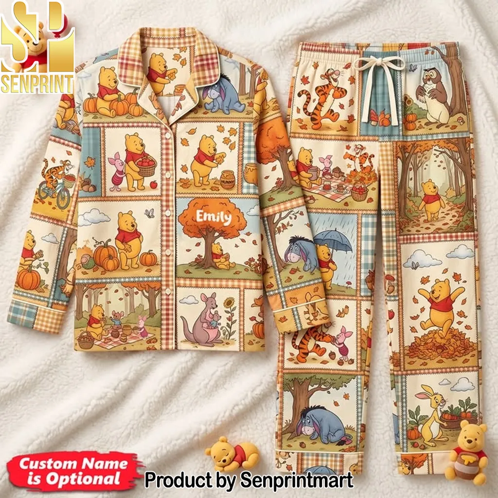 Winnie The Pooh Autumn Personalized Pajamas Set