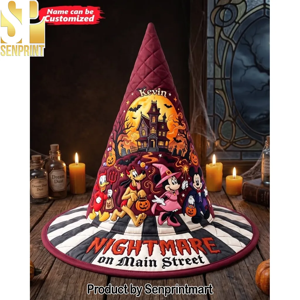 Nightmare On Main Street Personalized Disney Halloween Witch Hat