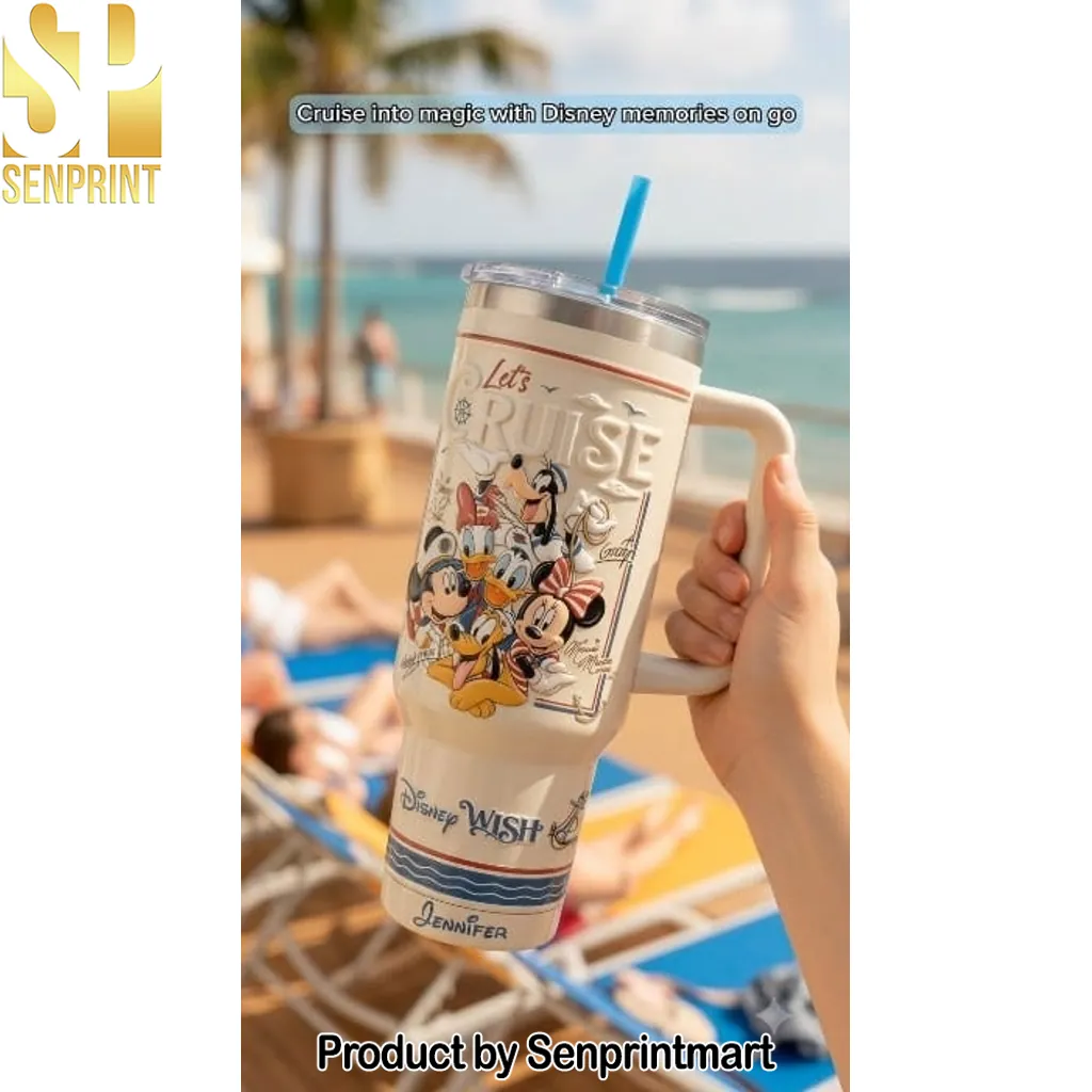 Disney Wish Let’s Cruise Personalized 40oz Travel Tumbler