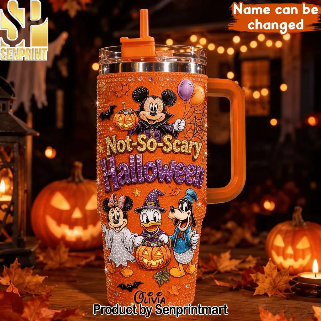 Personalized Disney Not So Scary Halloween Rhinestone 40oz Tumbler
