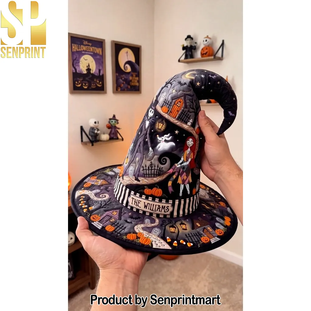 Nightmare Before Christmas Personalized Halloween Witch Hat