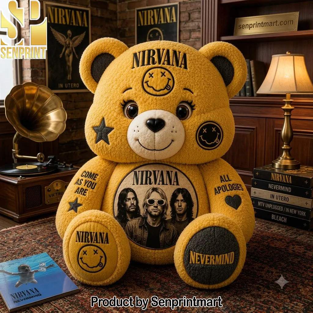Nirvana Rock Band Logo Custom Shaped Plush Pillow