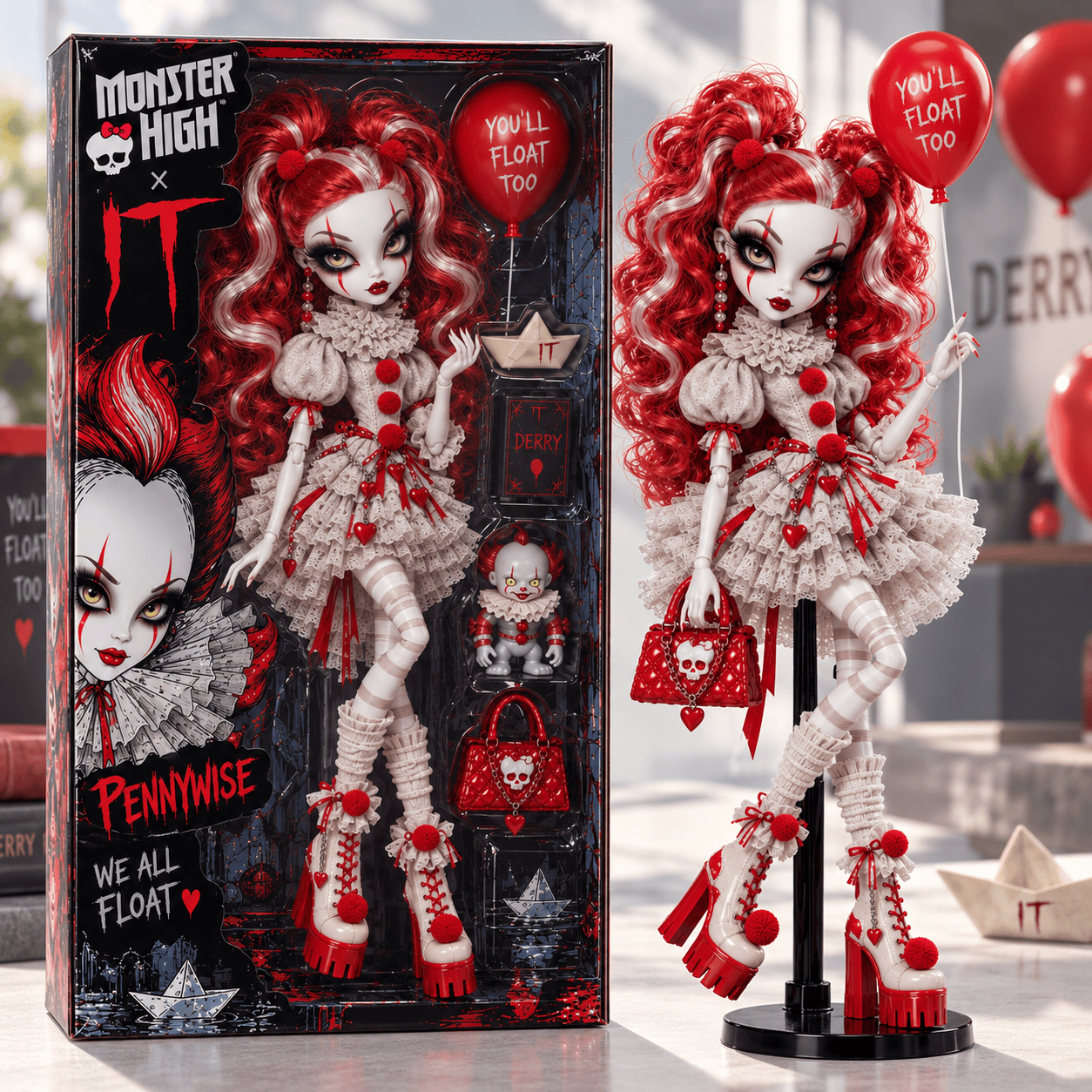 Monster High x IT Pennywise Skullector Limited Edition Horror Fashion Collector Doll