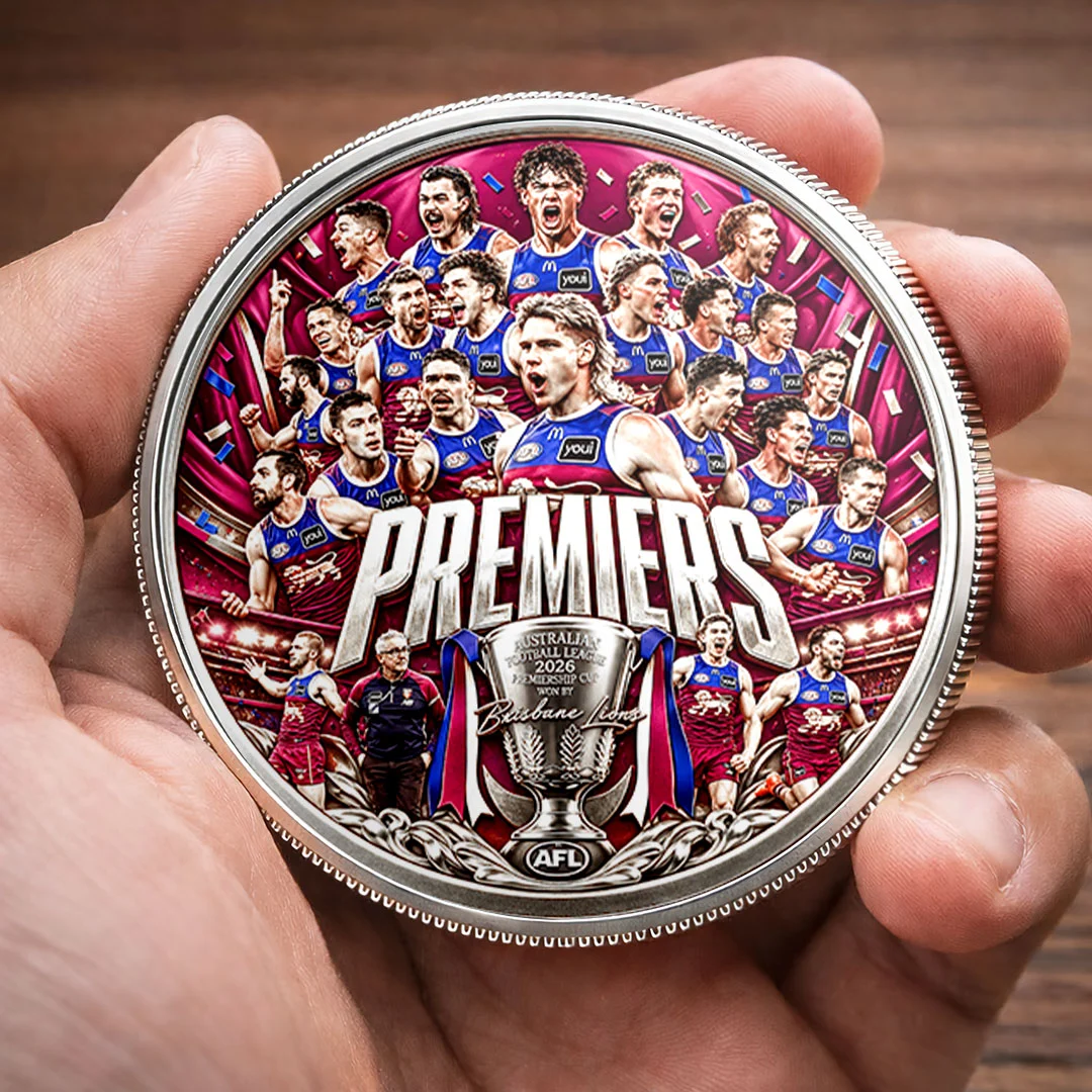 Brisbane Lions 2026 AFL Premiership Champions Gold Commemorative Coin Brisbane Lions 2026 AFL Premiership Champions Gold Commemorative Coin