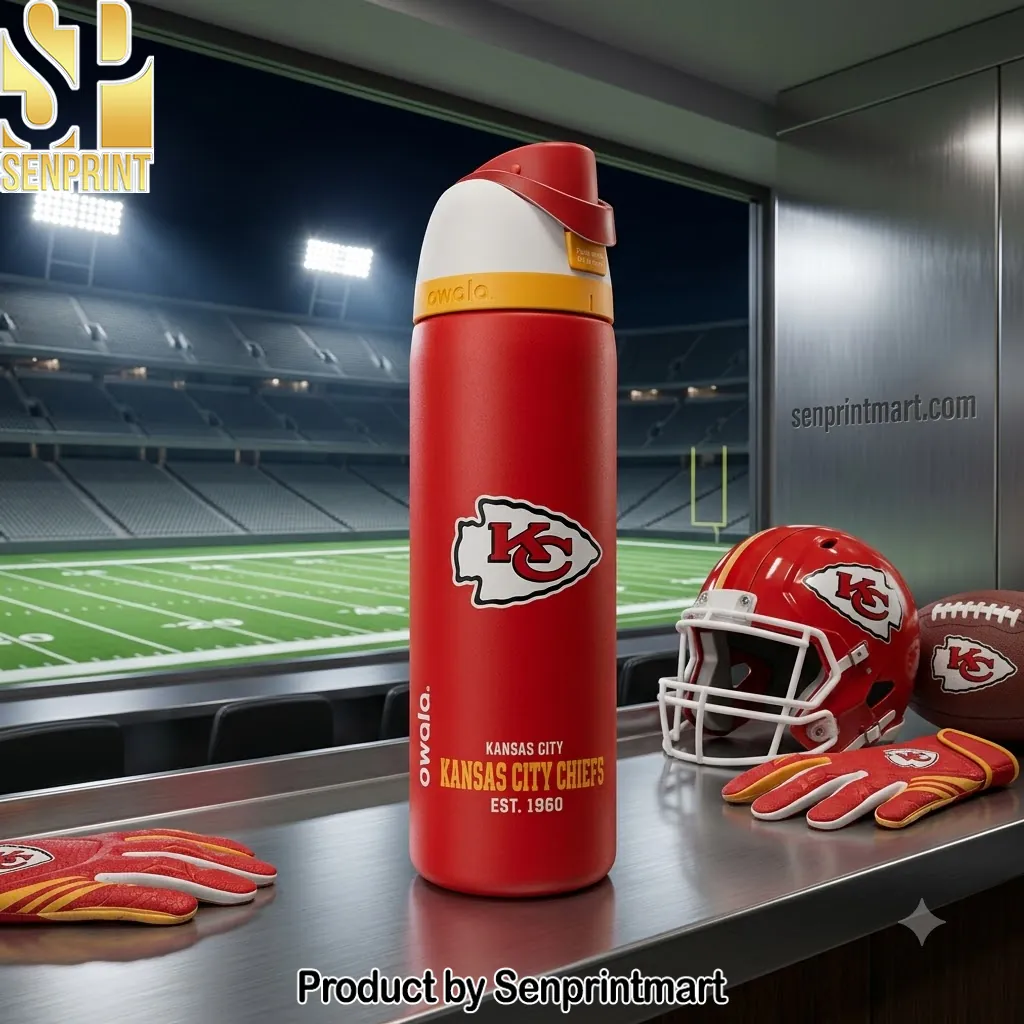 Kansas City Chiefs Est 1960 Owala Insulated Water Bottle