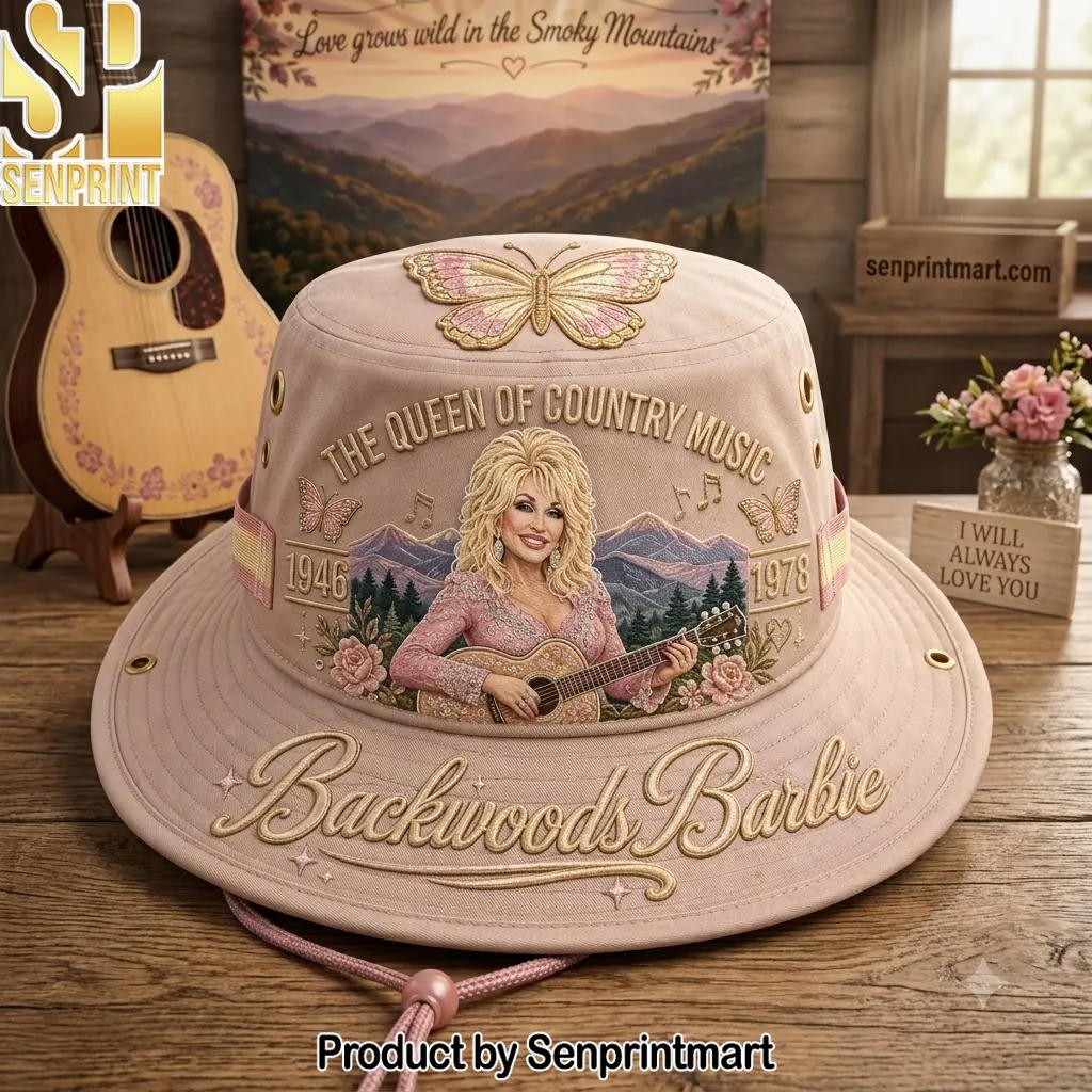 Dolly Parton Queen Of Country Music Backwoods Barbie Bucket Hat